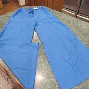 Culotte Wide Leg Paper Bag Waist Belted Pants Beachy Boho Artsy Teacher Size Med